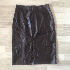 Dorothy Perkins Brown Leather Skirt